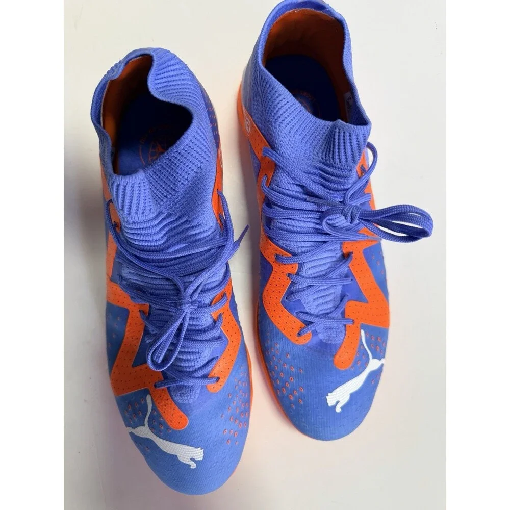 Puma Future Ultimate Cage Turf Shoes - Blue/White/Orange Size 10